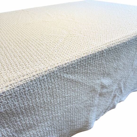 PiuBelle Portugal Full/Queen White Textured Luxury Cotton Coverlet Bedspread - Picture 6 of 6